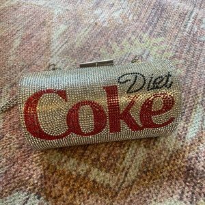 Rhinestone Diet Coke Clutch Crossbody Purse
